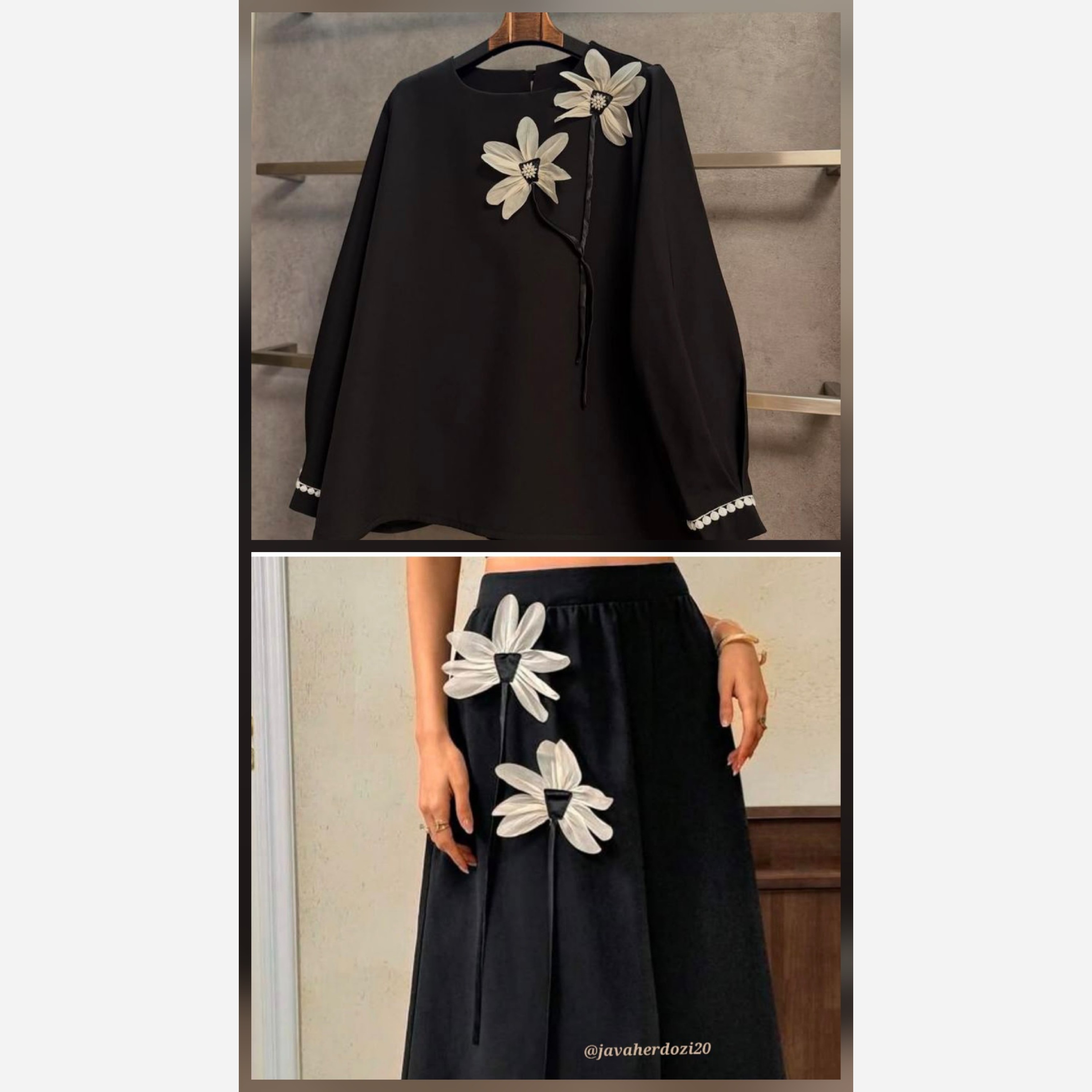 گل تزئینی لباس